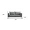Homeroots 87" Gray Sofa With Black Legs 480910 - alternate 5