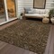 Homeroots 5' X 8' Chocolate Red And Green Floral Washable Indoor Outdoor Area Rug 604584 - alternate 9