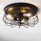 Jonathan Y Calvia 15.7" 3-Light Farmhouse Metal Cage Flush Mount, Oil Rubbed Bronze JYL9538A - alternate 8