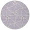 Homeroots 8' Lavender And Ivory Round Geometric Washable Indoor Outdoor Area Rug 612883 - alternate 8