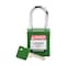 Brady Padlock, Keyed Different, Nylon, Green, 1 1/2 in Shackle Height, 1 1/2 in Body Width, 1 No. of Keys SDPL-GRN-38ST-KD - alternate 1