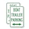 Signmission Boat Trailer Parking With Bidirectional Arrow Symbol, 12'' X 18'', Heavy Gauge Aluminum, 2PK A-1218-2PACK-24296 - alternate 1