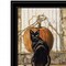 Homeroots Set Of Two Harvest Moon with A Black Cat and Truck 2 Black Framed Print Kitchen Wall Art, 2PK 407940 - alternate 5