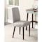 Homeroots 23" Gray And Espresso Fabric Parsons Chair 530239 - alternate 7