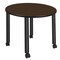 Regency Round Kee Medium Breakroom Table, 36 in W, 36 in L, Neo Walnut TBMC36RNDNWBK - alternate 1