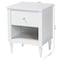 Baxton Studio Roni Modern White Wood 1-Drawer Nightstand with Scalloped Edges 256-14083-ZORO - alternate 10