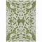 Homeroots 10' X 14' Green And Ivory Damask Washable Indoor Outdoor Area Rug 614430 - alternate 9