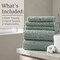 Lavish Home 6PC Jacquard Towel Set 100% Cotton Bathroom Accessories Soft & Absorbent Bathroom Set 67-040-FRST - alternate 9