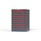 Strong Hold 10 drawer cabinet - (2x 2ft, 8x 3ft) - Red accents - Keyed Alike S3044-PPAAS-1003DS - alternate 3