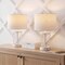 Jonathan Y Alexander 21 in. Modern Designer Metal and Water Glass LED Table Lamp w/USB-A and USB-C Chargin, 2PK JYL4058C-SET2 - alternate 8