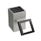 Gatco Modern Square 3 Gal. Wastebasket, Satin Nickel/Matte Black Lid 1914MX - alternate 4