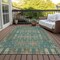Homeroots 8' X 10' Teal Blue Taupe And Beige Moroccan Washable Indoor Outdoor Area Rug 577220 - alternate 9