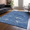 Homeroots 5' X 8' Blue Ivory And Gold Abstract Washable Indoor Outdoor Area Rug 601045 - alternate 9