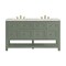 James Martin Vanities Breckenridge 60 in. Double Vanity, Smokey Celadon, w/ 3 CM Victorian Silver Quartz Top 330-V60D-SC-3VSL - alternate 1