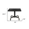 Homeroots 36" Black and Gold Wood and Steel Pedestal Base Square Dining Table 557692 - alternate 8