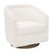 Flash Furniture Dean Club Style Commercial Barrel Accent Armchair, 360 Degree Swivel Metal Base and Sloped Armrests BS-AC22-064-CRM-BCL-GG - alternate 1