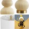 Jonathan Y Daphne 20 in. Contemporary Transitional Metal/Glass Ribbed Gourd LED Table Lamp, Ivory/Brass Gold JYL1099G - alternate 8
