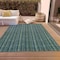 Homeroots 5' X 8' Teal Blue Aqua And Mint Green Striped Washable Indoor Outdoor Area Rug 615086 - alternate 8