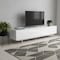 Homeroots 82in White Manufactured And Wood Cabinet Enclosed Storage TV Stand 370442 - alternate 8