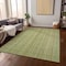 Homeroots 10' X 14' Artichoke Green Fern Green And Gold Striped Washable Indoor Outdoor Area Rug 616399 - alternate 9
