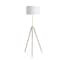 Homeroots Gold Metal Adjustable Tripod Floor Lamp With White Linen Drum Shade 569567 - alternate 9