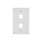 Monoprice WallPlate, Blank, 2 Hole, White 6727 - alternate 1