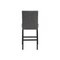 Homeroots 26" Gray and Black Wood and Fabric Counter Height Bar Chair 564782 - alternate 8