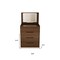 Homeroots 24" Brown Wood Lighted Mirrored Three Drawer Dresser 714450 - alternate 4
