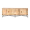 Homeroots 78in Brown Solid Wood Sideboard with Four Doors 380238 - alternate 7