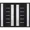 Vdomdoors Front Exterior Prehung Metal-Plastic Double Doors / MANUX 8088 Matte Black / 2 Sidelites Exterior W MANUX8088DEXD-BLK-RH-W12+72+12xH80 - alternate 1
