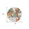 Homeroots 8' Ivory Pink And Green Round Abstract Washable Indoor Outdoor Area Rug 599582 - alternate 6