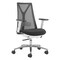 Homeroots Black Silver and White Adjustable Height Swivel Rolling Office Chair 572164 - alternate 1