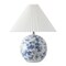 Jonathan Y Shishen 19.5" Cottage Classic Chinoiserie Ceramic Orb LED Table Lamp with Pleated Shade, White/Blue JYL5056B - alternate 9