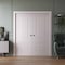Sartodoors Sliding Double Pocket Doors 64 x 96 inches, BASIC 9772 White, Kit Rail Hardware, Solid Wood Inter BASIC9772DP-SKIN-6496 - alternate 5