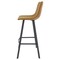 Leisuremod Elland Modern Upholstered Leather Bar Stool with Iron Legs and Footrest, Light Brown ES29BR - alternate 8