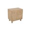 Homeroots 24" Beige Solid Wood Distressed Carved Scrollwork Two Drawer Nightstand 555404 - alternate 7
