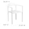 Flash Furniture Cafe Chair, Stackable, Plastic, White RUT-418-WH-GG - alternate 19