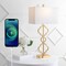 Jonathan Y Selina 32" Iron Ogee Trellis Modern LED USB Table Lamp, Gold Painting JYL3071A - alternate 15
