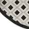 Homeroots 4' Black And White Round Geometric Indoor Outdoor Area Rug 546858 - alternate 5
