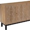 Homeroots 80" Brown Solid Wood Carved Geometric Sideboard with Four Doors 634315 - alternate 8