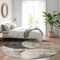 Homeroots 8' Pewter Brown And Charcoal Round Geometric Washable Indoor Outdoor Area Rug 604931 - alternate 9