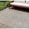 Homeroots 9' X 12' Taupe And Ivory Geometric Washable Indoor Outdoor Area Rug 612152 - alternate 1