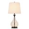 Homeroots 28" Clear Metal Table Lamp With White Empire Shade 524721 - alternate 1