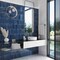Apollo Tile 3Dark Blue 2.5 in x 8 in Ceramic Glossy Wall Subway 5.38 sqft/case, 38PK La Riviera Blue Reef 2.5x8 - alternate 10