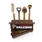 Picnic Time Family Of Brands NFL Atlanta Falcons Sidecar 5-Piece Bar Tool Set, (Acacia Wood) 672-05-508-027-2 - alternate 3