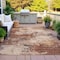 Homeroots 8' X 10' Rust And Beige Abstract Washable Indoor Outdoor Area Rug 630630 - alternate 8