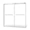 Fab Glass And Mirror Double Sliding Shower Door Portofino Series | Tub Shower Door Tempered Glass with Chrome Finish SHPR60X74CH - alternate 1