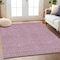 Homeroots 9' X 12' Eggplant And Ivory Geometric Washable Indoor Outdoor Area Rug 595641 - alternate 8