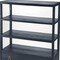 Homeroots 70" Navy Blue Five Tier Standard Bookcase With One Drawer 389578 - alternate 4