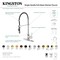 Kingston Brass Single-Handle Deck-Mount Pre-Rinse Kitchen Faucet, Brushed Brass/Matte Black LS877CTLBBMB - alternate 6
